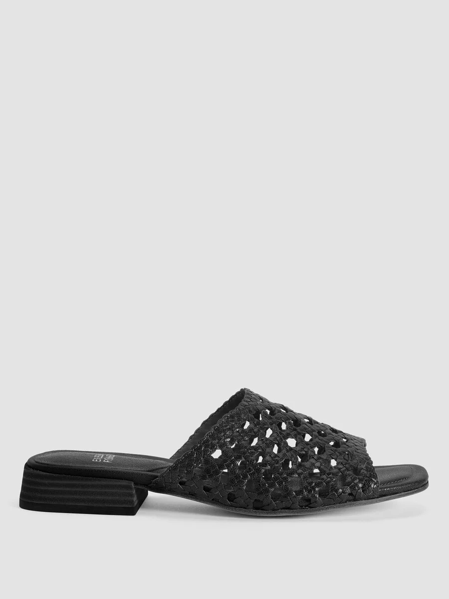 Folie Woven Leather Slide Sandal - 1