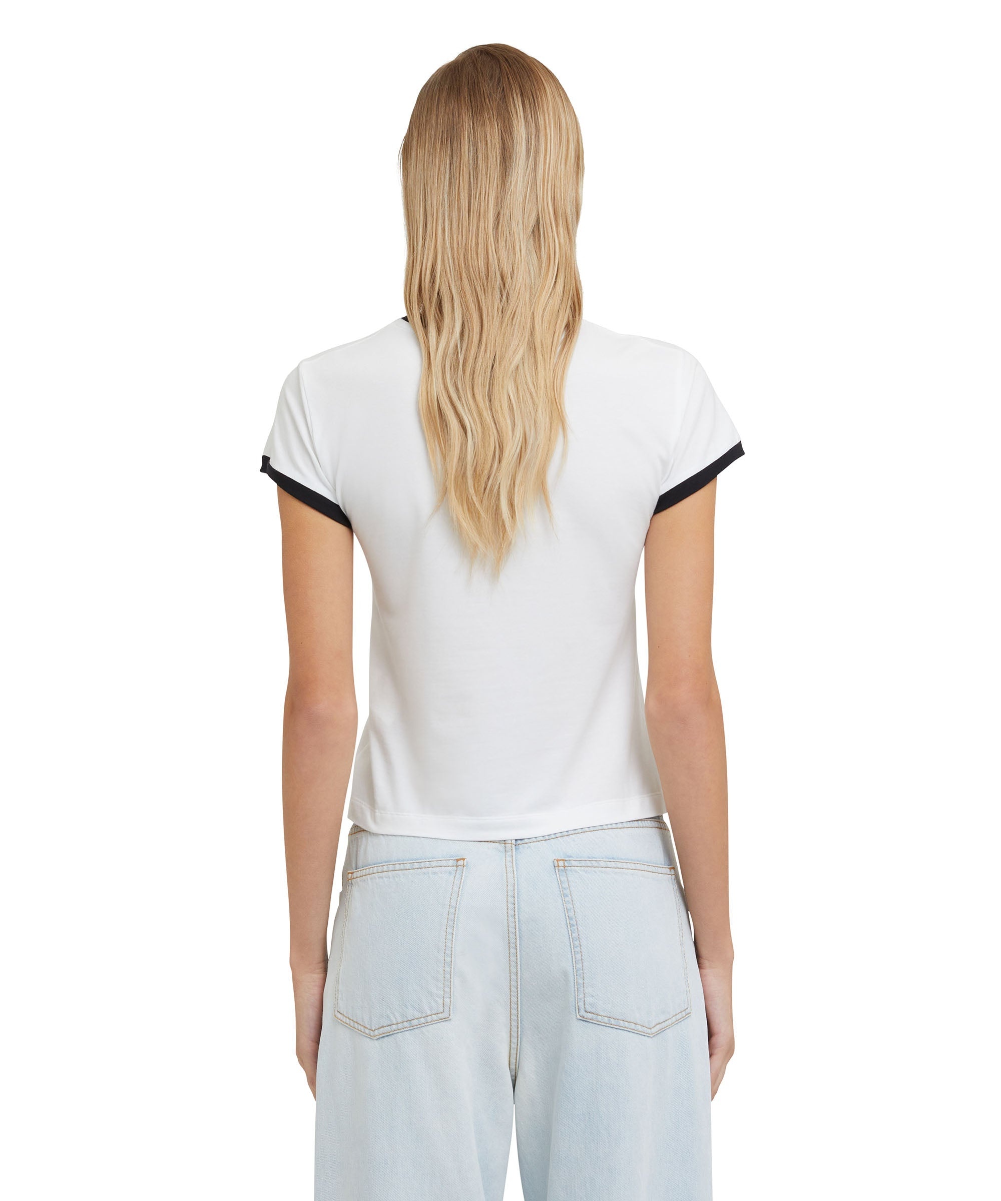 T-Shirt with contrasting edges and logo - 3