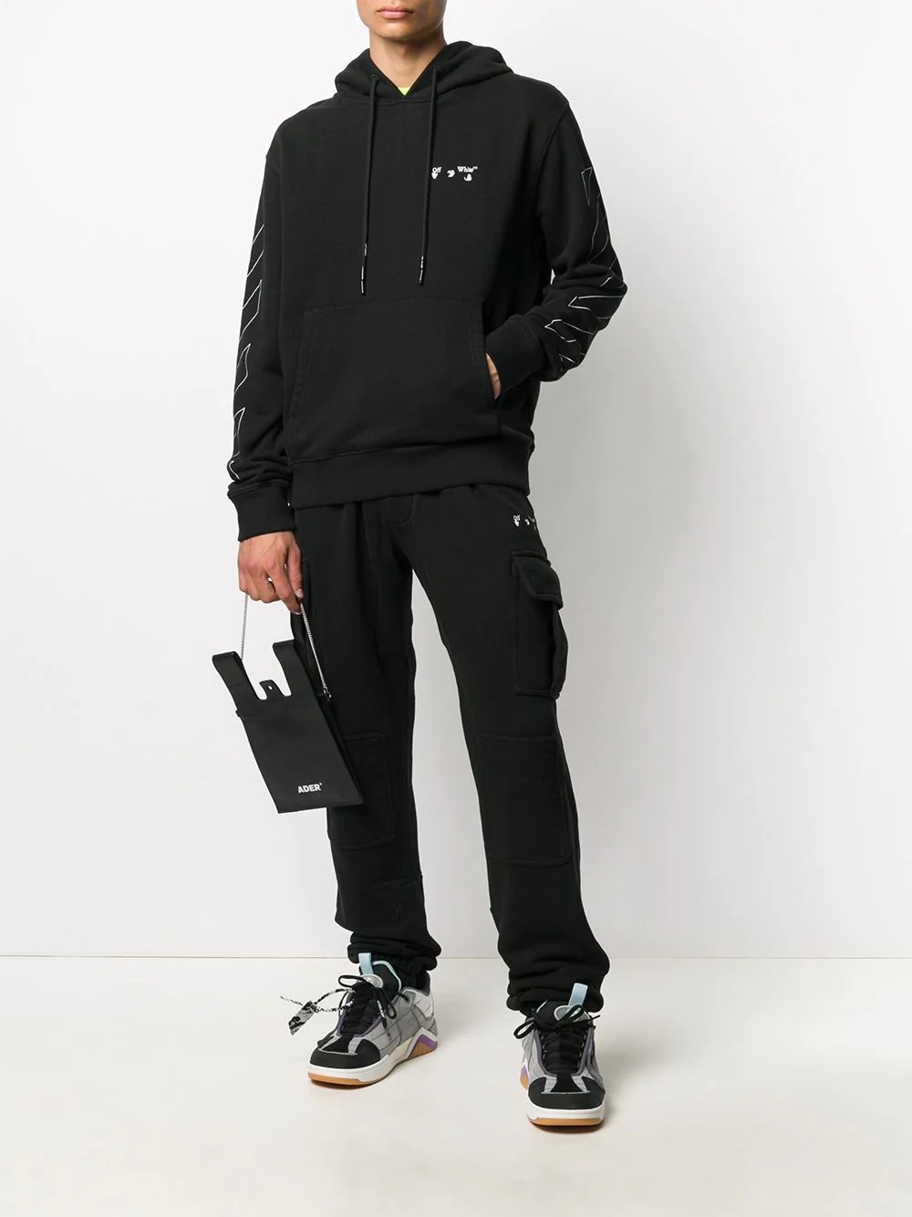 logo print cargo track pants - 2