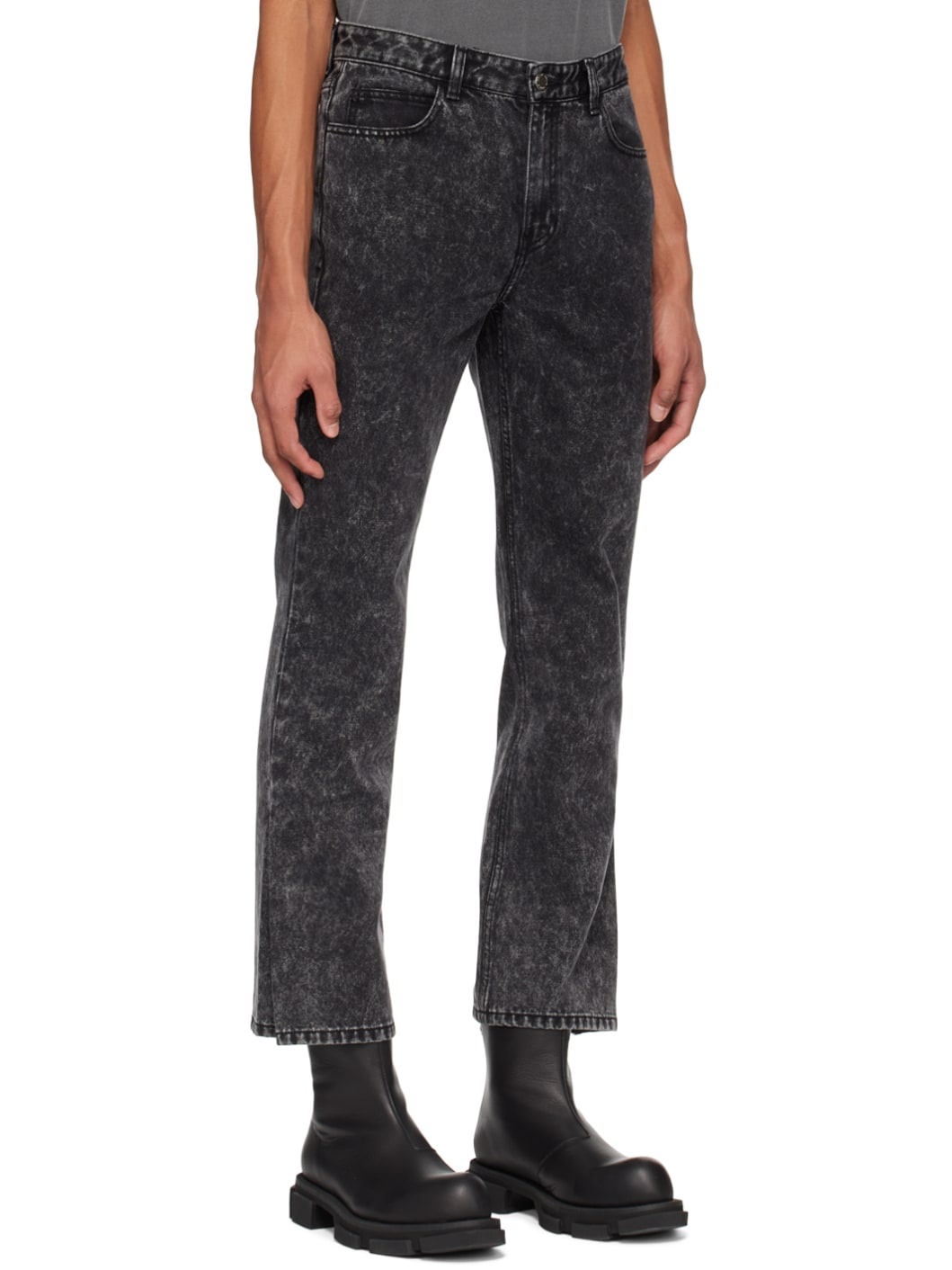Black Acid Wash Jeans - 2