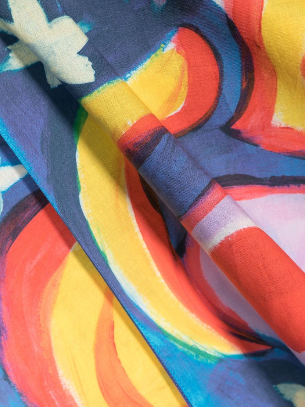 graphic-print cotton scarf - 3