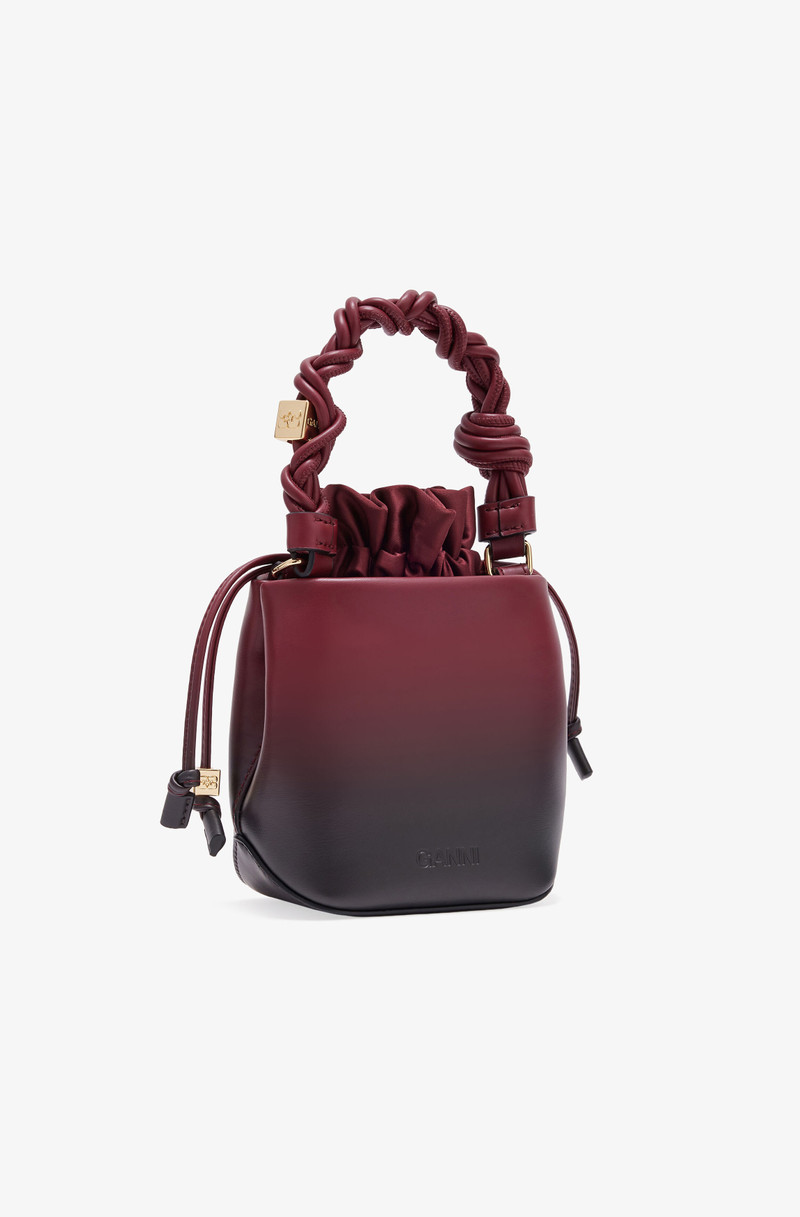 GANNI RED GRADIENT GANNI BOU BUCKET BAG outlook
