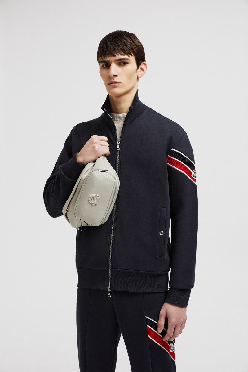 Moncler Tricolor Trim Zip-Up Sweatshirt outlook