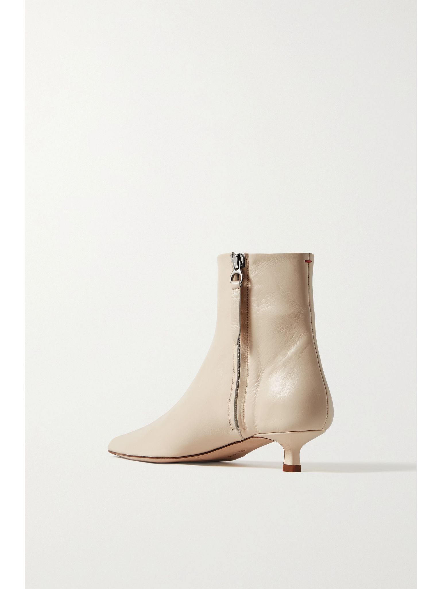 Sofie leather ankle boots Cream - 3