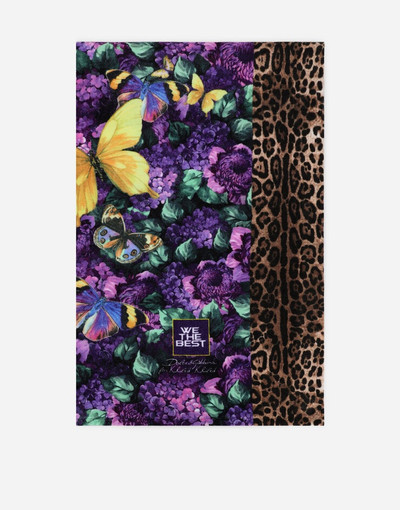 Dolce & Gabbana Butterfly-print terry cloth beach towel outlook