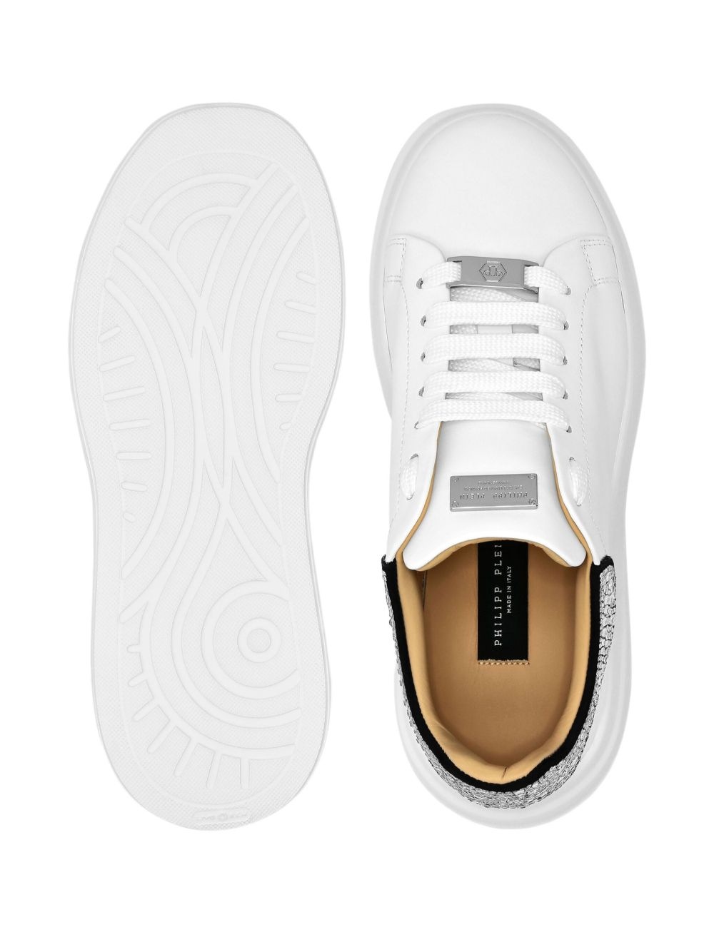 rhinestone-embellished monogram sneakers - 3