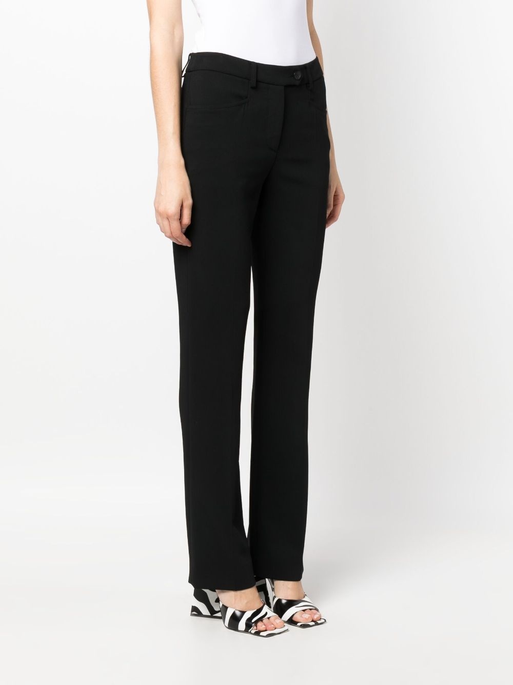 mid-rise straight-leg trousers - 3