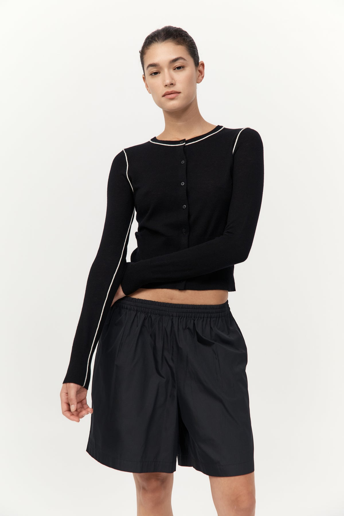 Paper Taffeta Short - Black / Black - 3