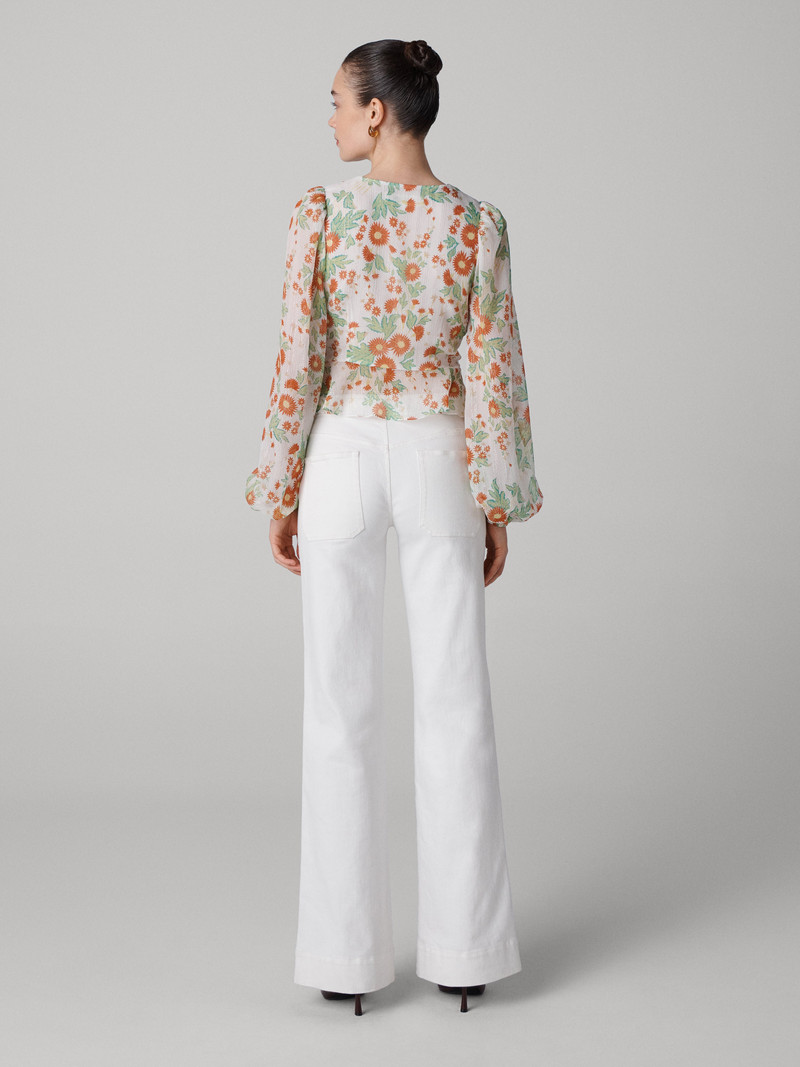 DIANE VON FURSTENBERG Mary Silk Chiffon Top outlook