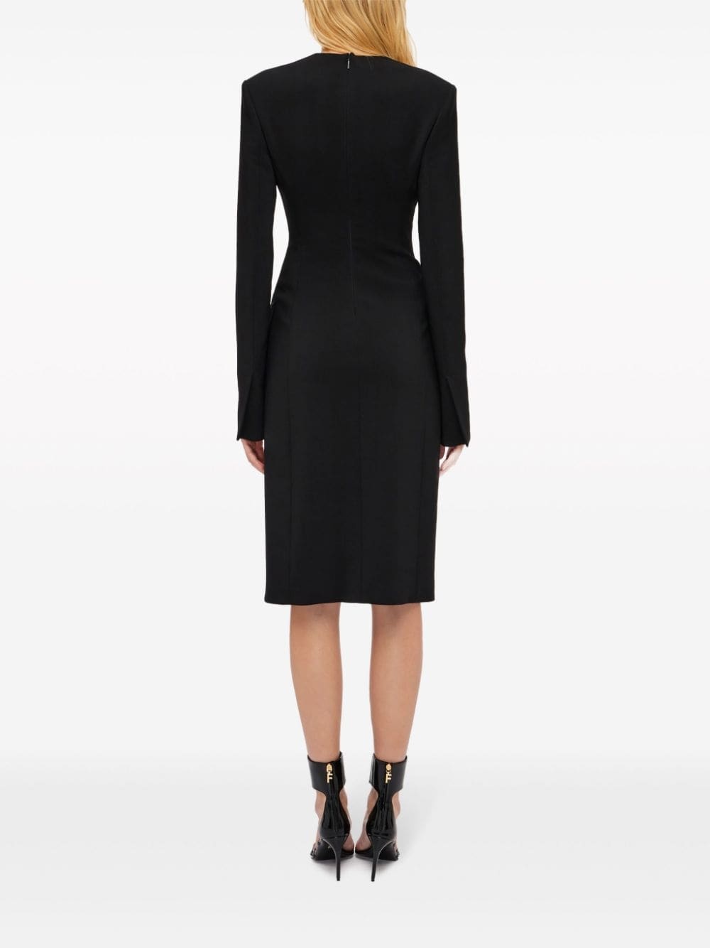 V-neck wool dress - 3