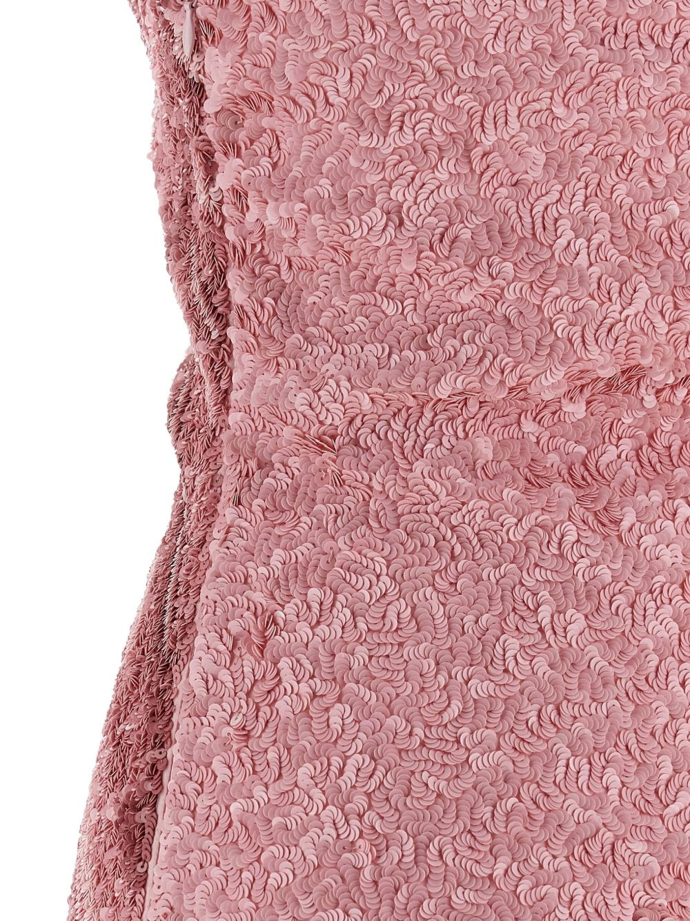 all-over sequin halter-neck mini dress - 4