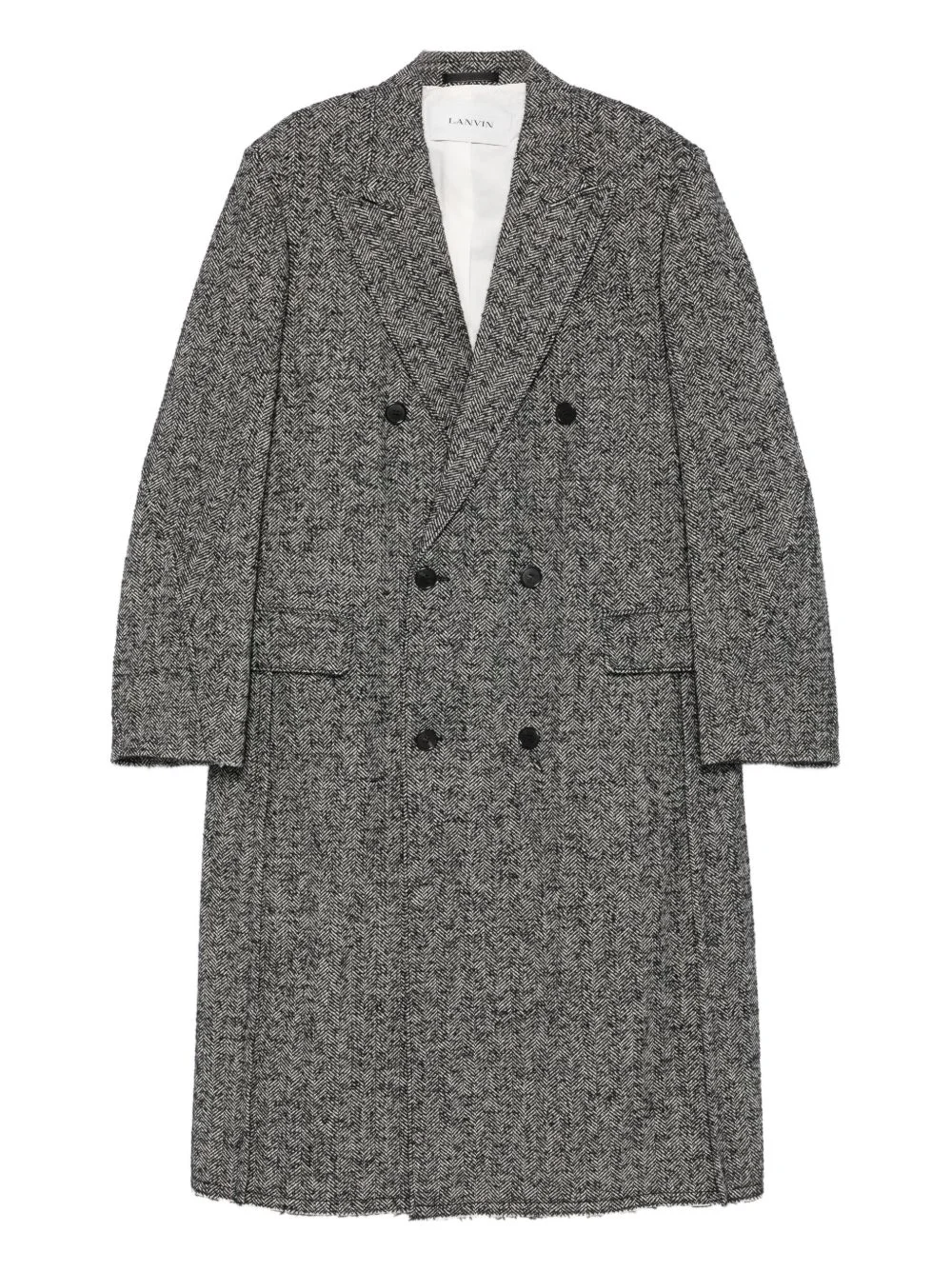 double-breasted tailored coat - 1