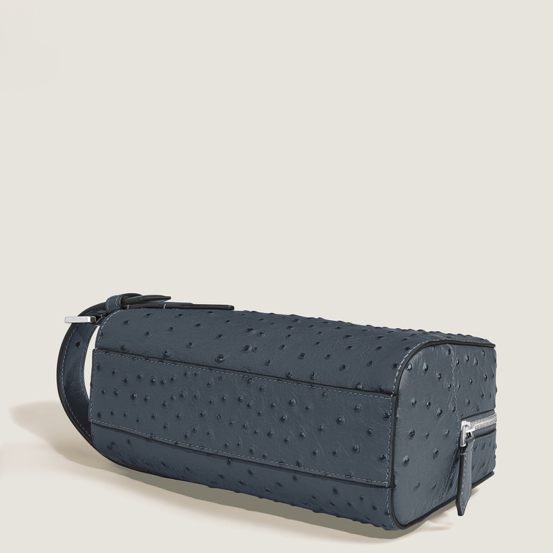 TOILETRY CLUTCH IN OSTRICH-EMBOSSED LEATHER 7