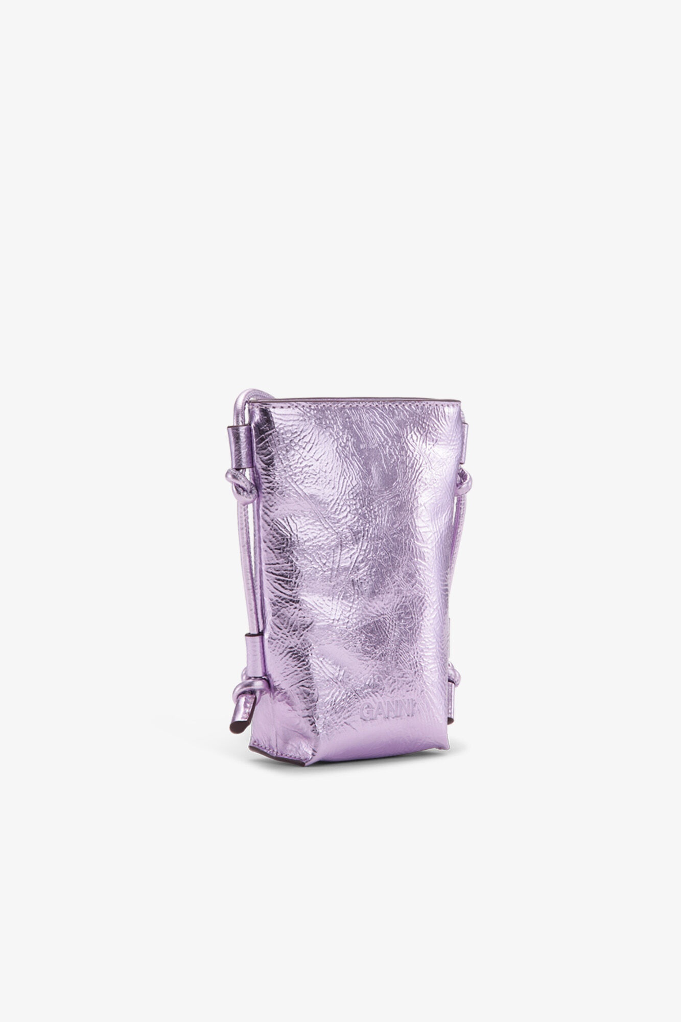 PINK METALLIC GANNI BOU CROSSBODY BAG - 2