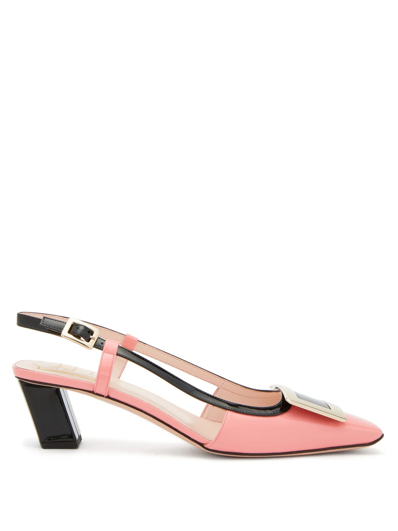 Belle Vivier patent-leather slingback pumps - 1