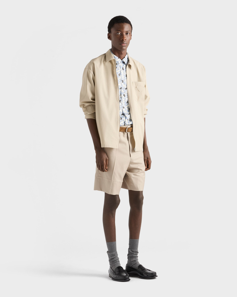 Prada Printed cotton blend bowling shirt outlook