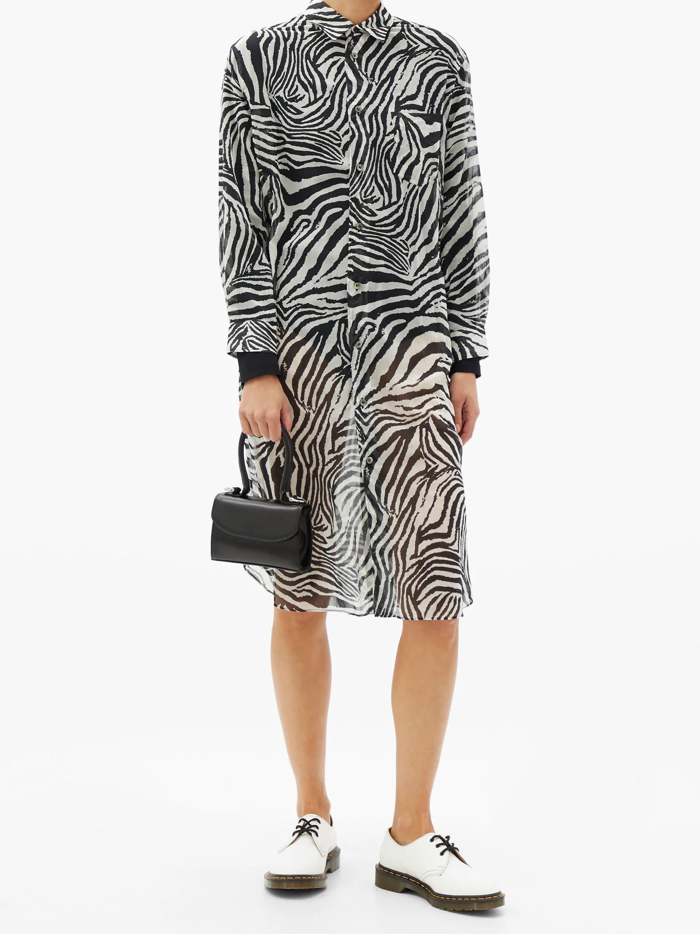 Zebra-print muslin shirt dress - 2