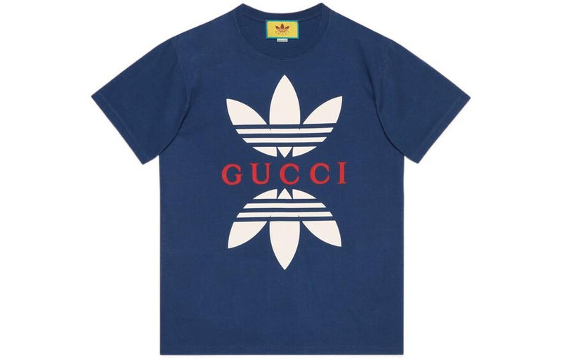 GUCCI Gucci x adidas Cotton Jersey T-Shirt 'Cobalt Blue' 548334-XJEMJ-4622 outlook
