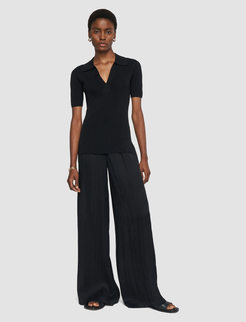 JOSEPH Mawn Pleat Jacquard Trousers outlook