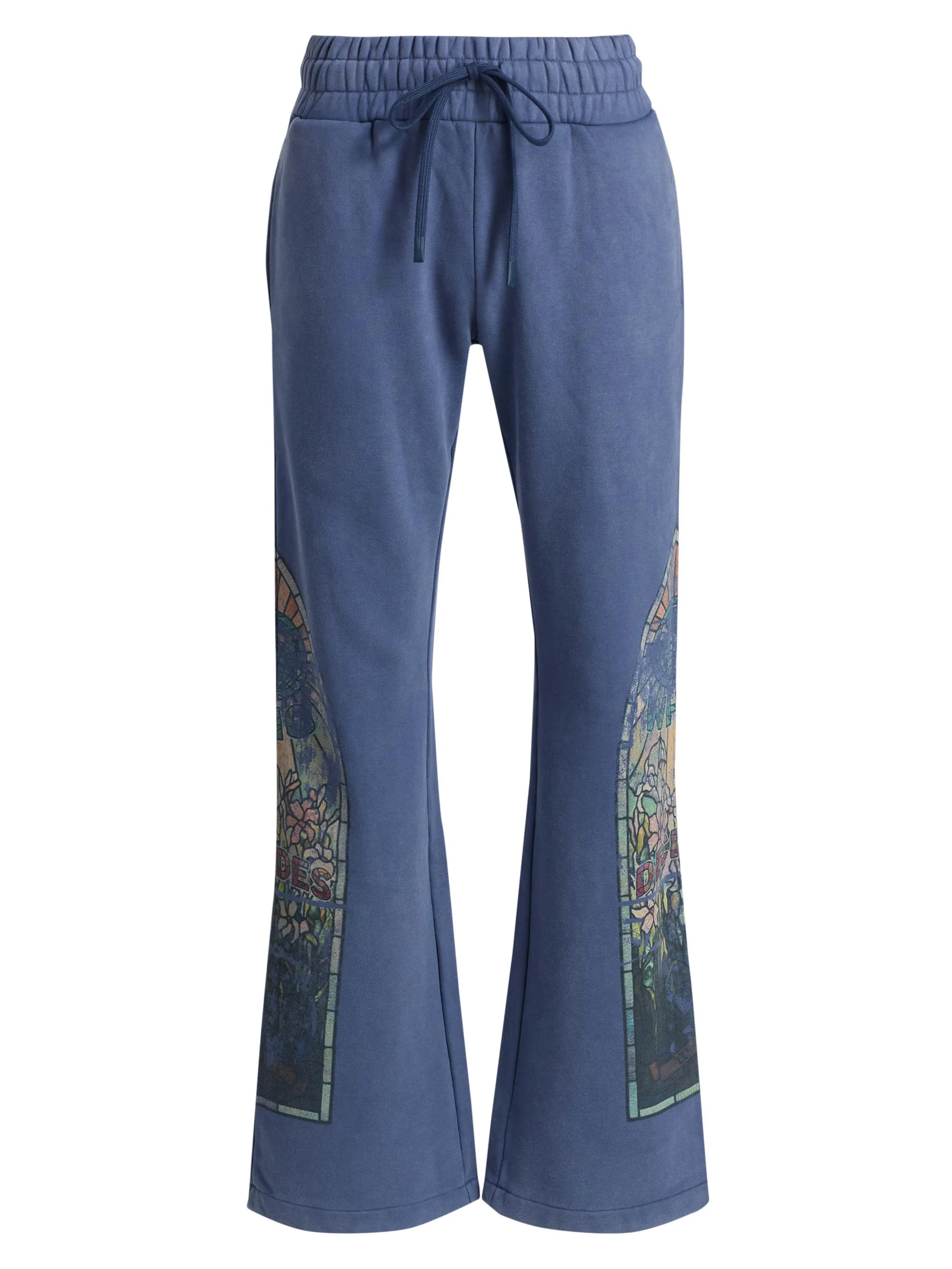 Men's Faded Cotton Sweatpants - Sky - 1