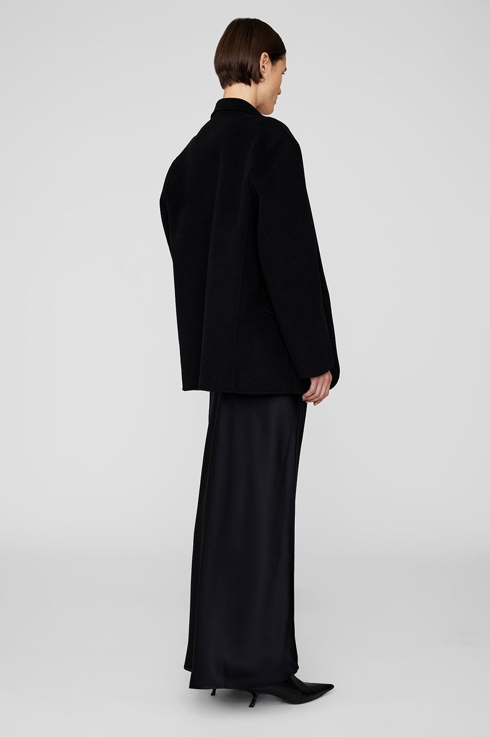 Bar Silk Maxi Skirt - Black - 3