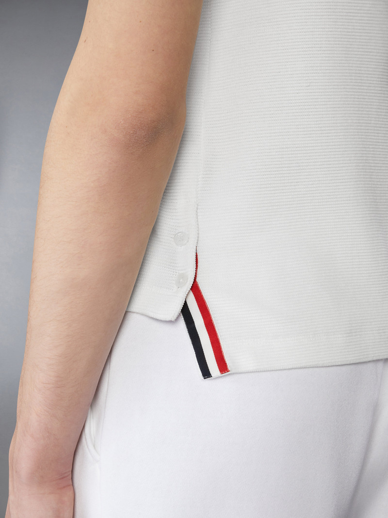 COTTON WAFFLE RIB CUFF TEE 5