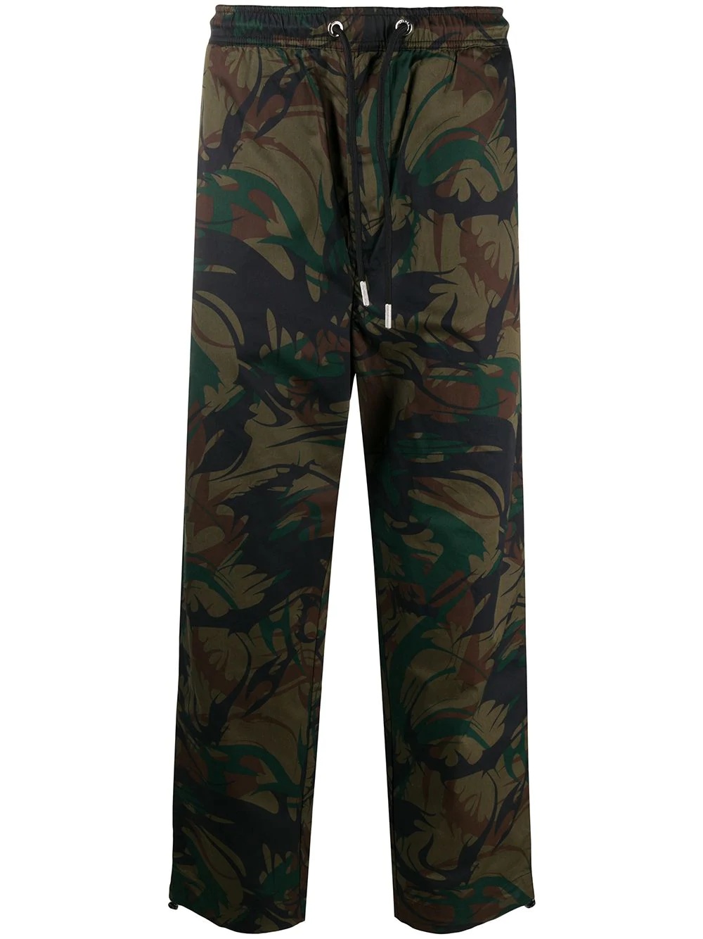 camouflage drawstring track pants - 1