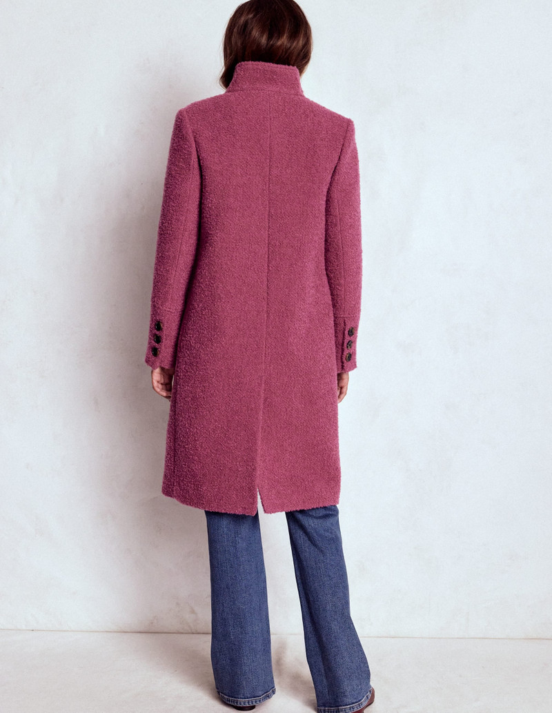 Funnel Neck Coat-Pink Heather 4