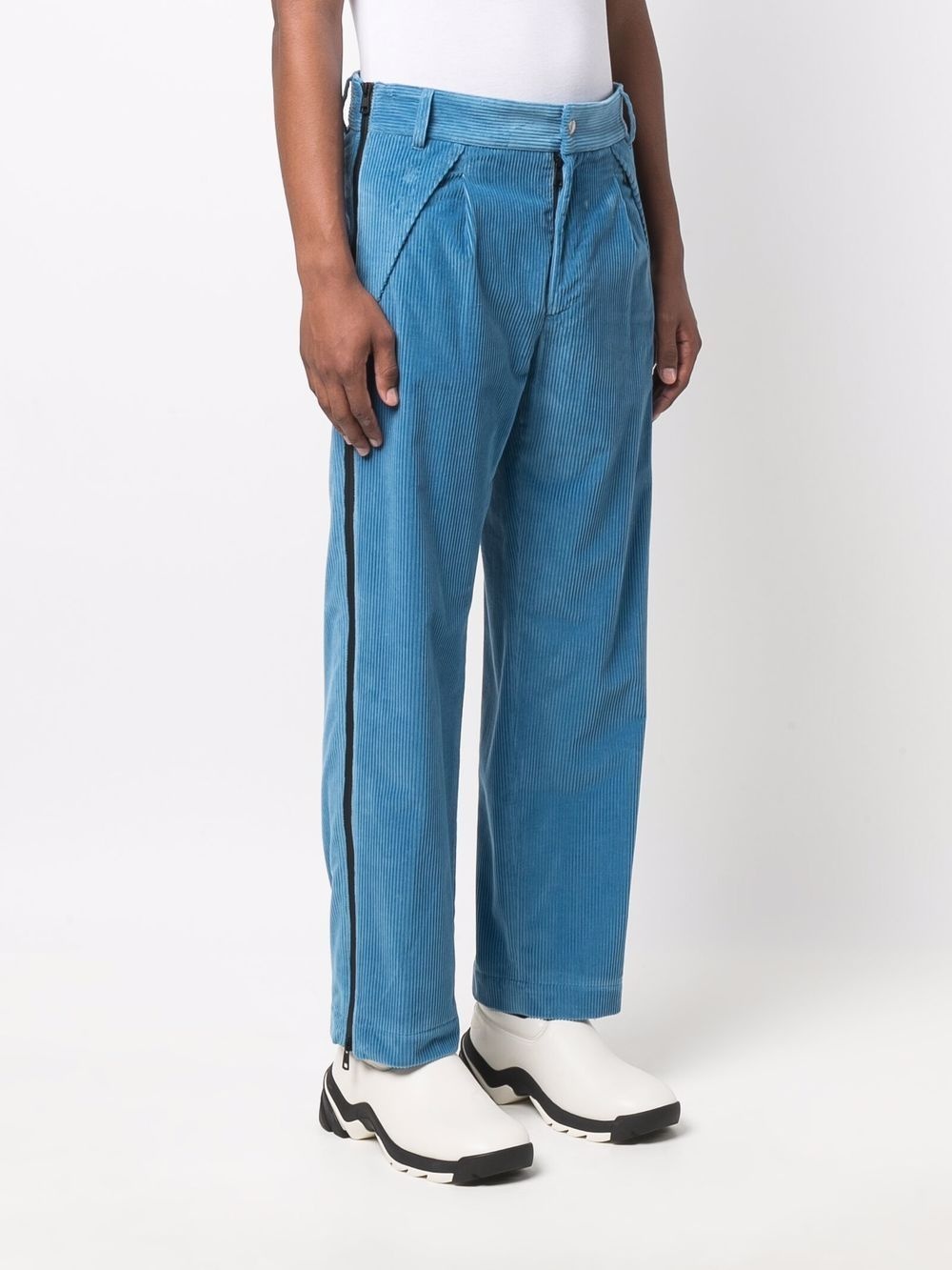 x Moncler side-zip corduroy trousers - 3