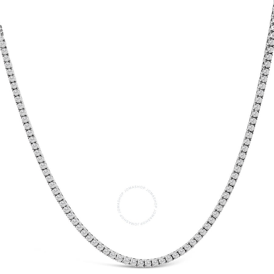 Haus Of Brilliance - Haus of Brilliance 14K White Gold 10 3/4 Cttw Lab Grown Diamond Tennis Necklace - 1