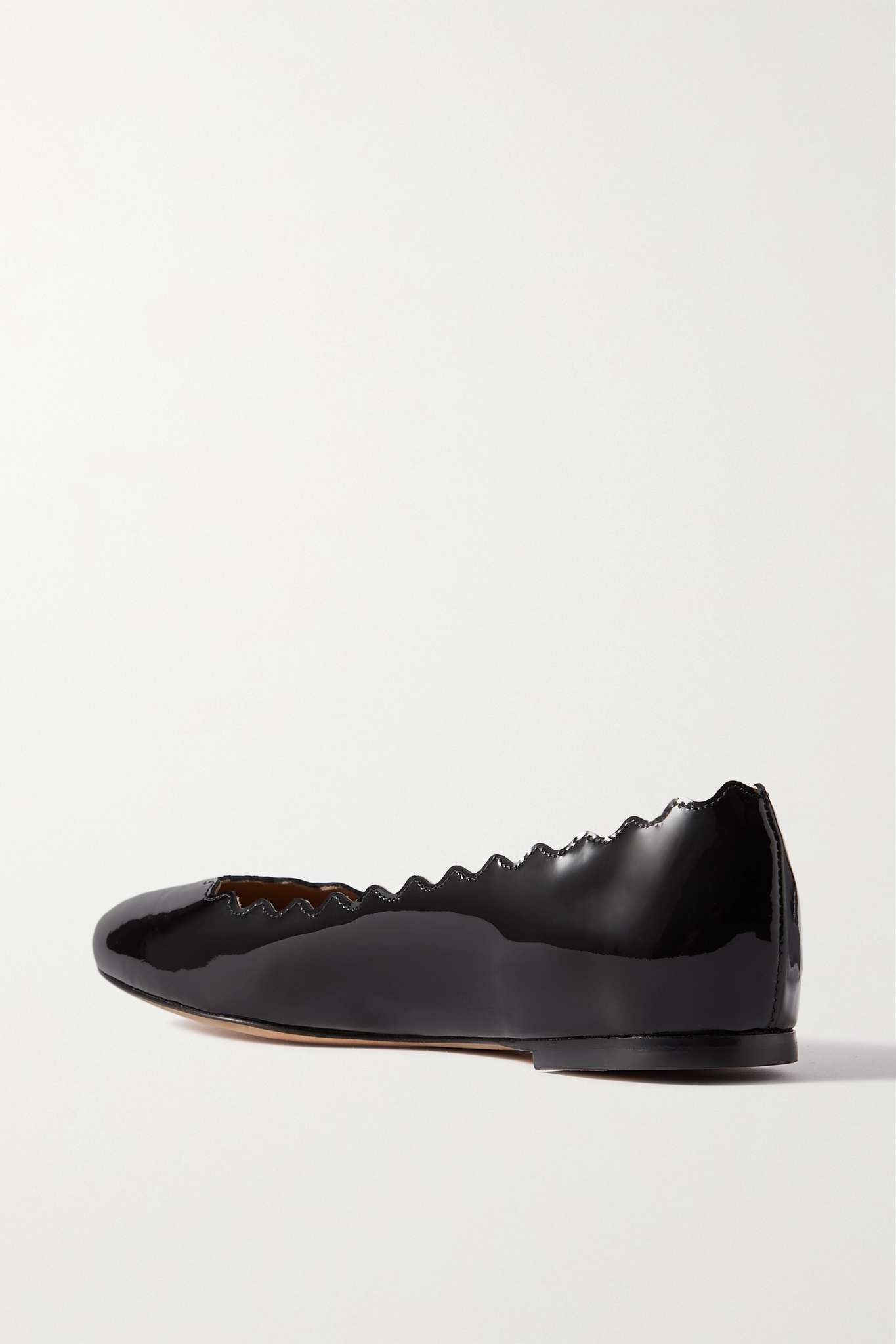 Lauren scalloped patent-leather ballet flats - 3