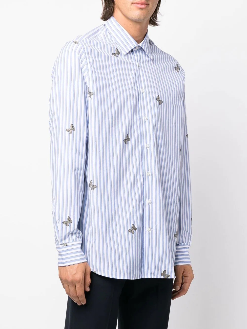 butterfly-print long-sleeve shirt - 3