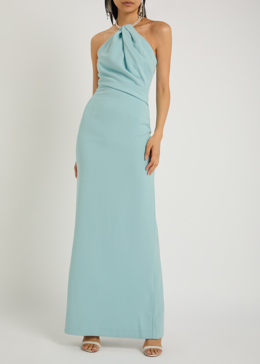 Solace London Riva Draped Crepe Gown - 4
