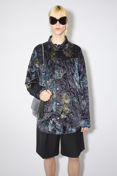 Acne Studios Printed button-up shirt - Navy outlook