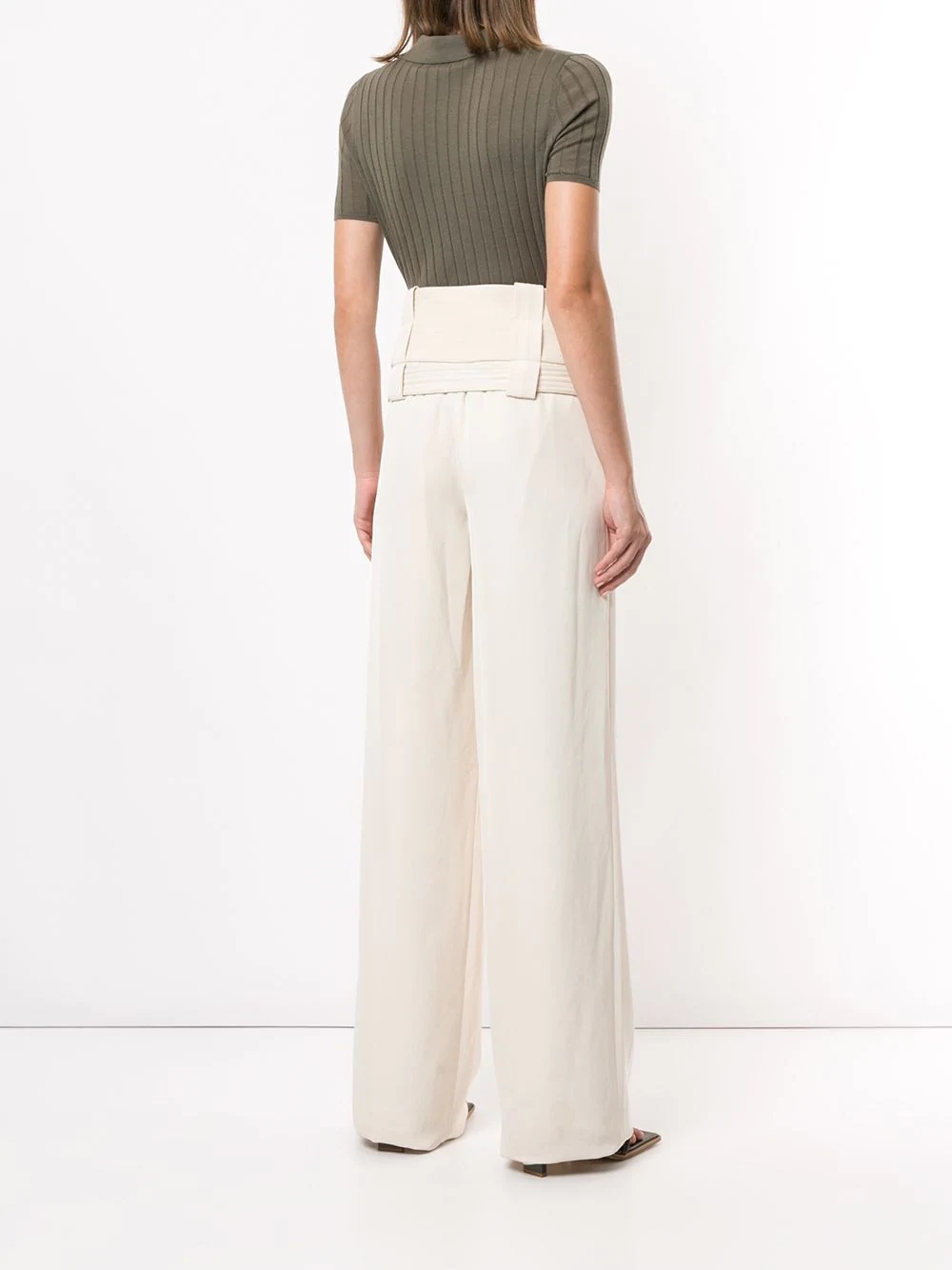 waist-tied tailored trousers - 4