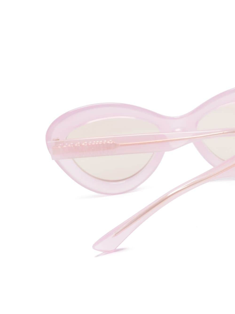 cat-eye frame translucent sunglasses - 3