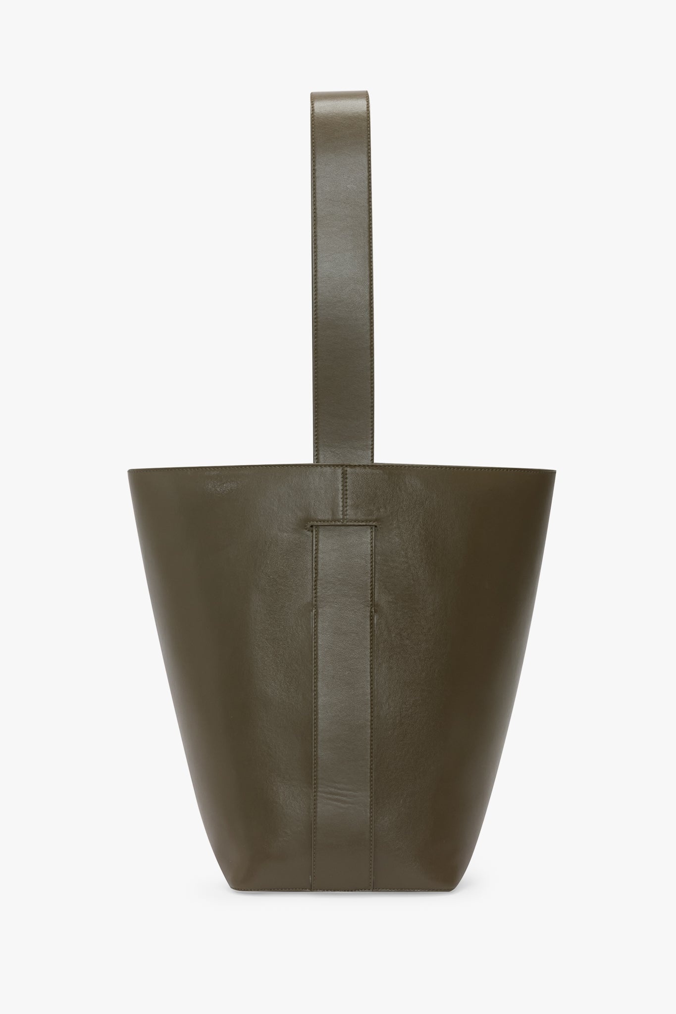 Dia Bucket Bag In Dark Khaki Smooth Leather - 4