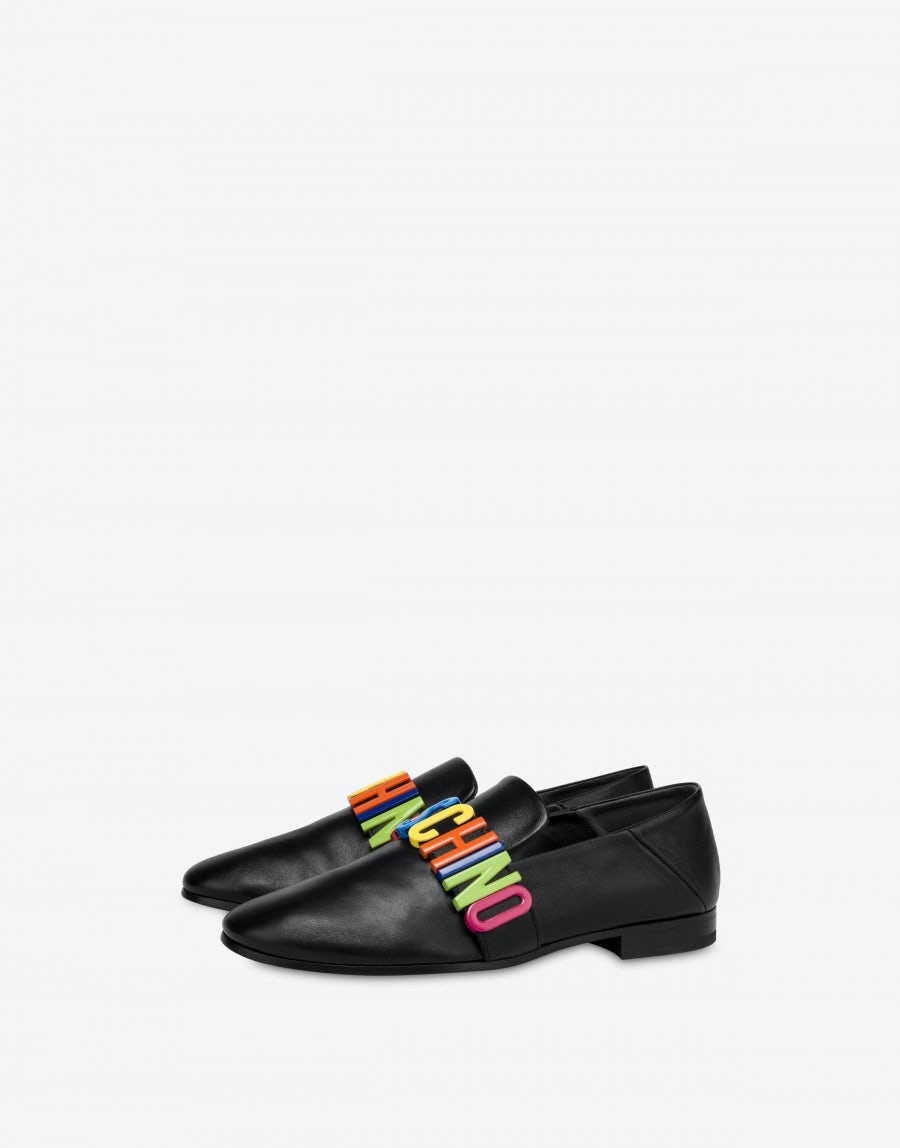 MULTICOLOR LETTERING LOAFERS - 1