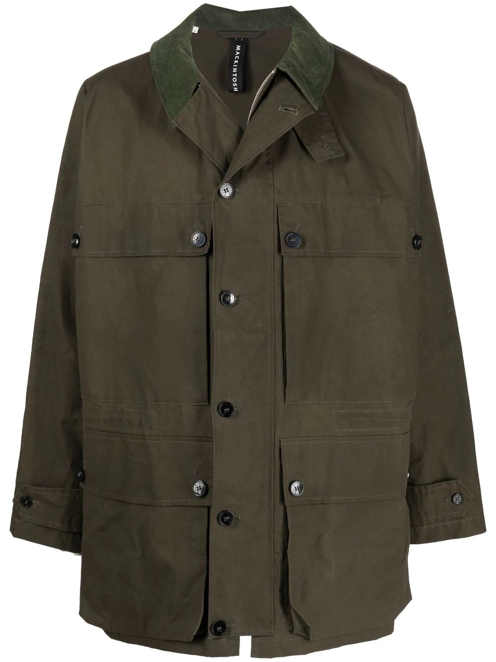 COUNTRY Khaki Brown Waxed Cotton Coat - 1