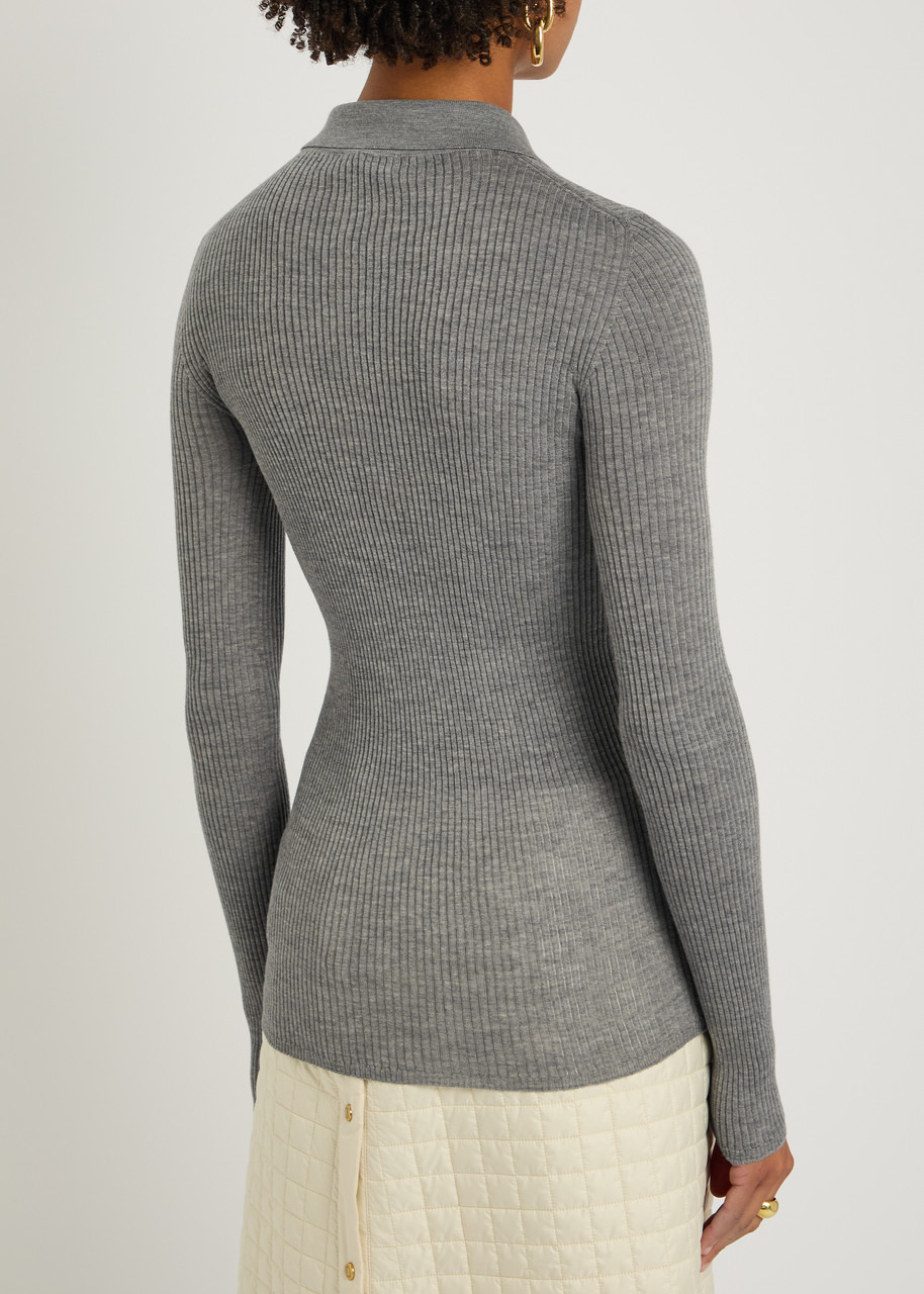 Moncler Ribbed Wool Polo top - 3