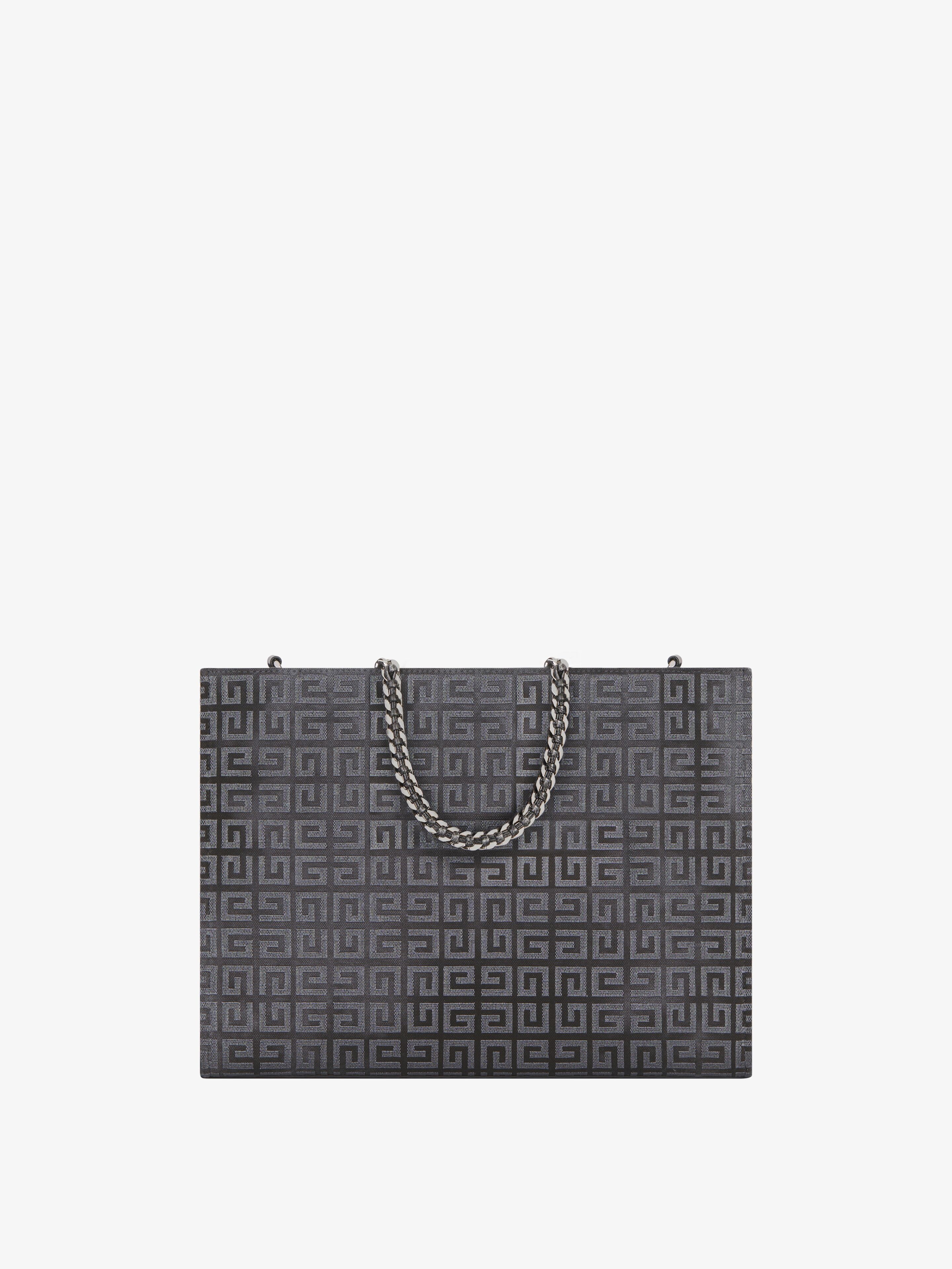 MEDIUM G-TOTE SHOPPING BAG IN 4G CANVAS WITH CHAIN - 5