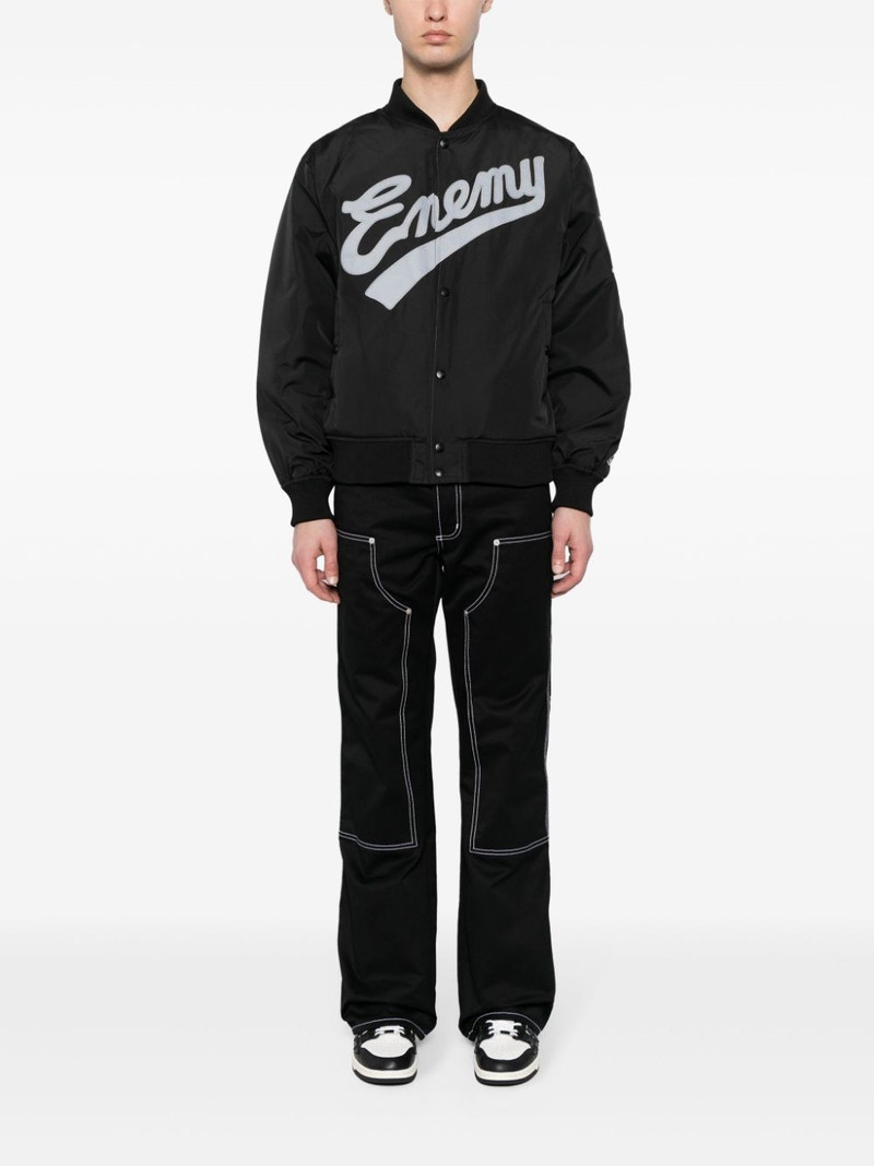 NEIGHBORHOOD x Public Enemy x Majestic logo-embroidered bomber jacket outlook