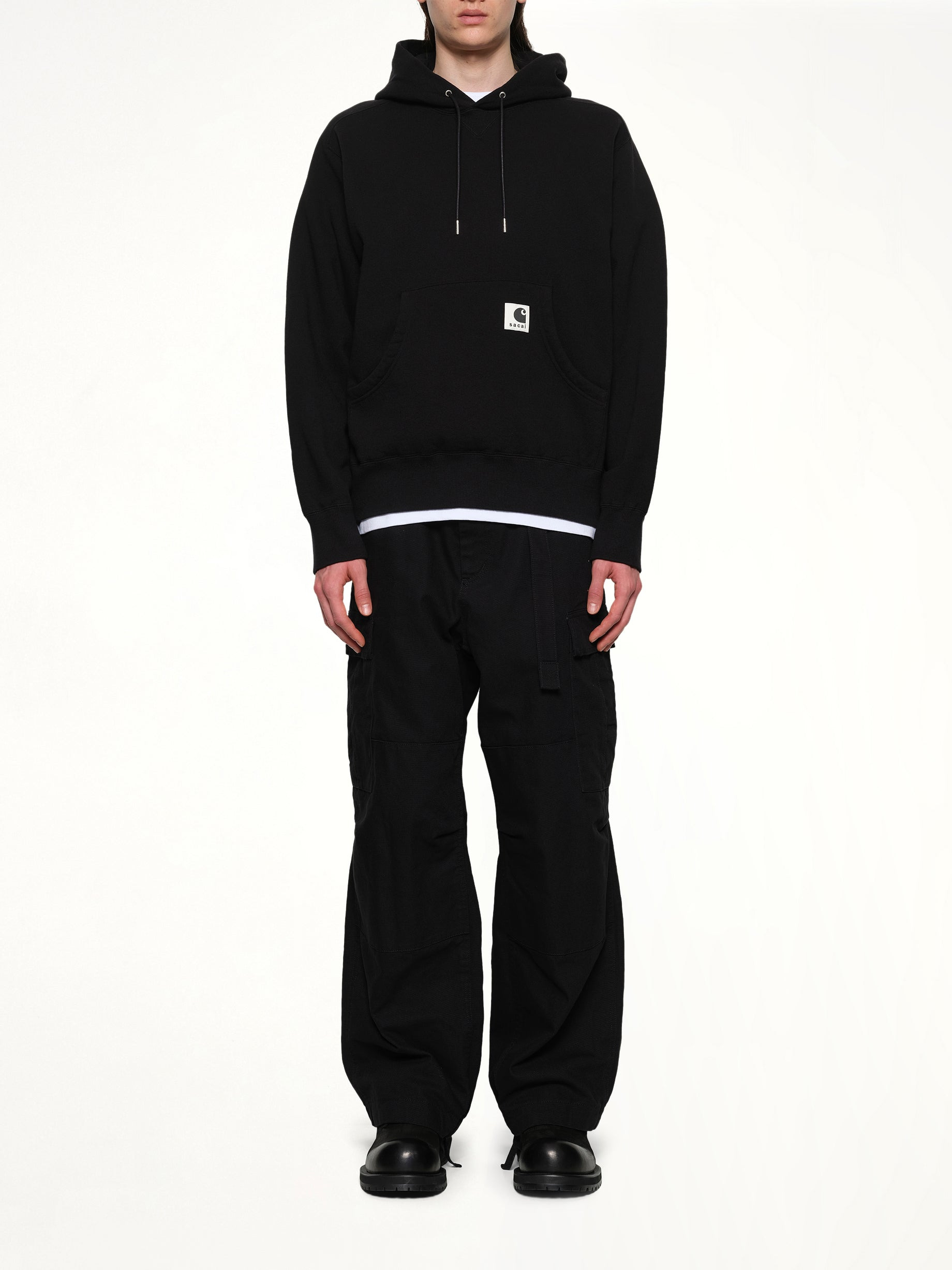 Carhartt WIP Cotton Jersey Hoodie in Black - 7