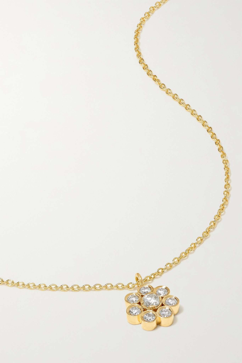Bellis Simple 18-karat gold diamond necklace - 1