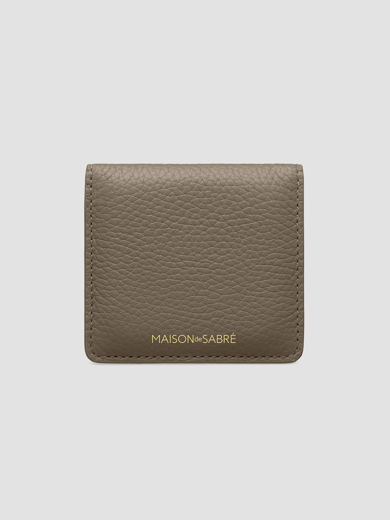 Leather Compact Mirror - Cashmere Matcha 1
