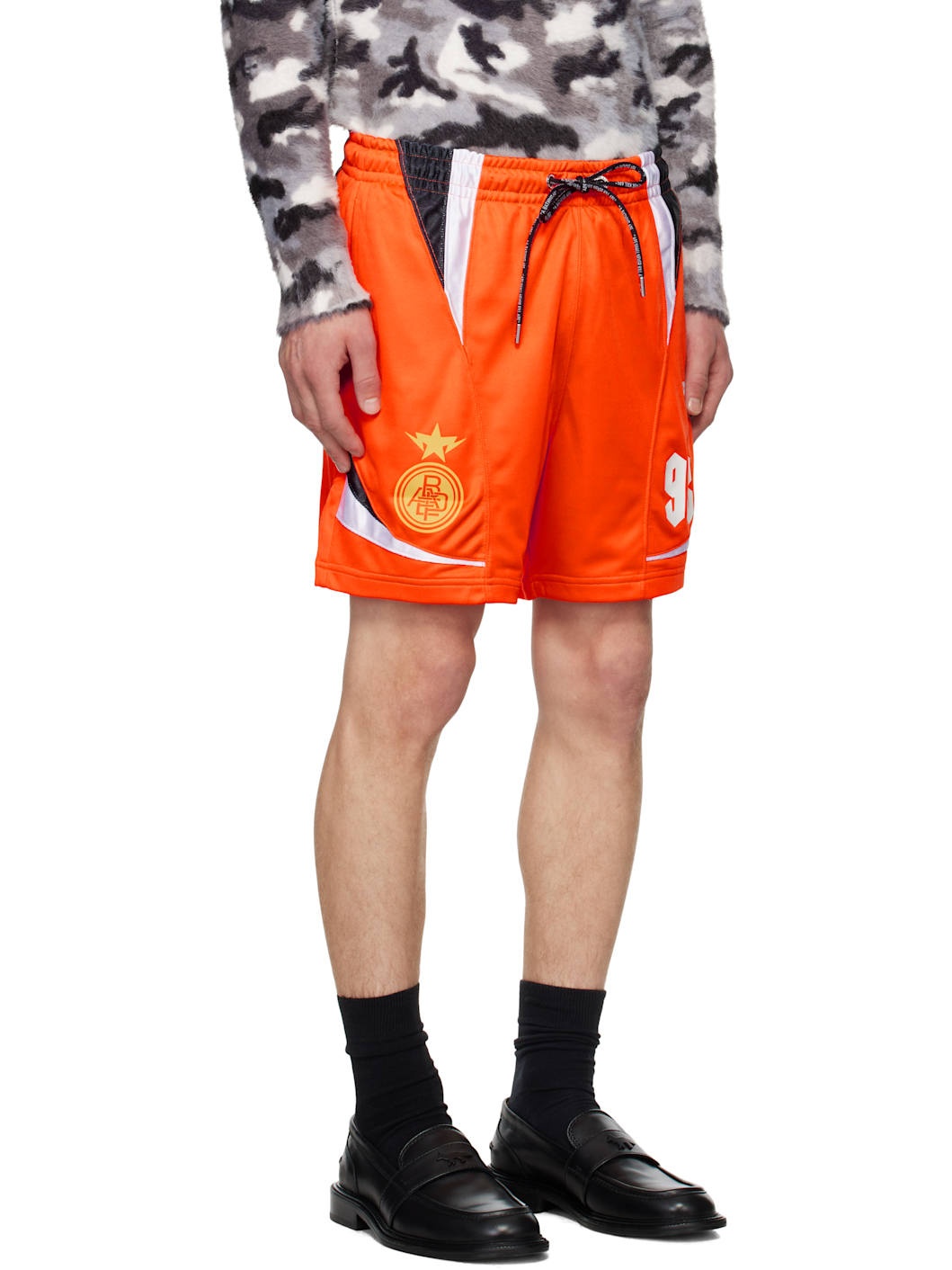 Orange Multi Logo Soccer Shorts - 2