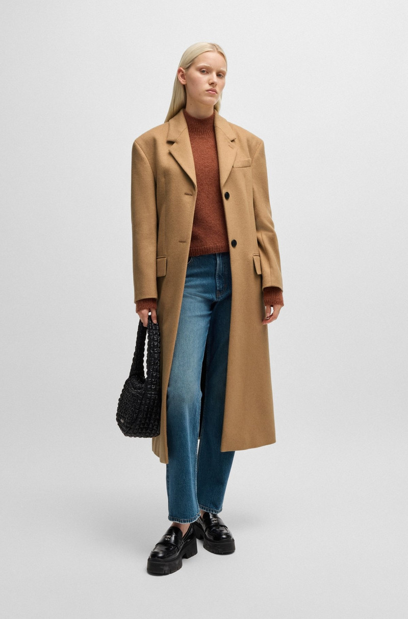HUGO OVERSIZE-FIT COAT WITH SIGNATURE LINING IN WOOL outlook