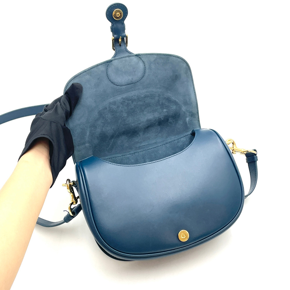 Christian - Christian Dior Royal Blue Bobby Bag Medium M9319UMOL (Built-in Chip) - 11