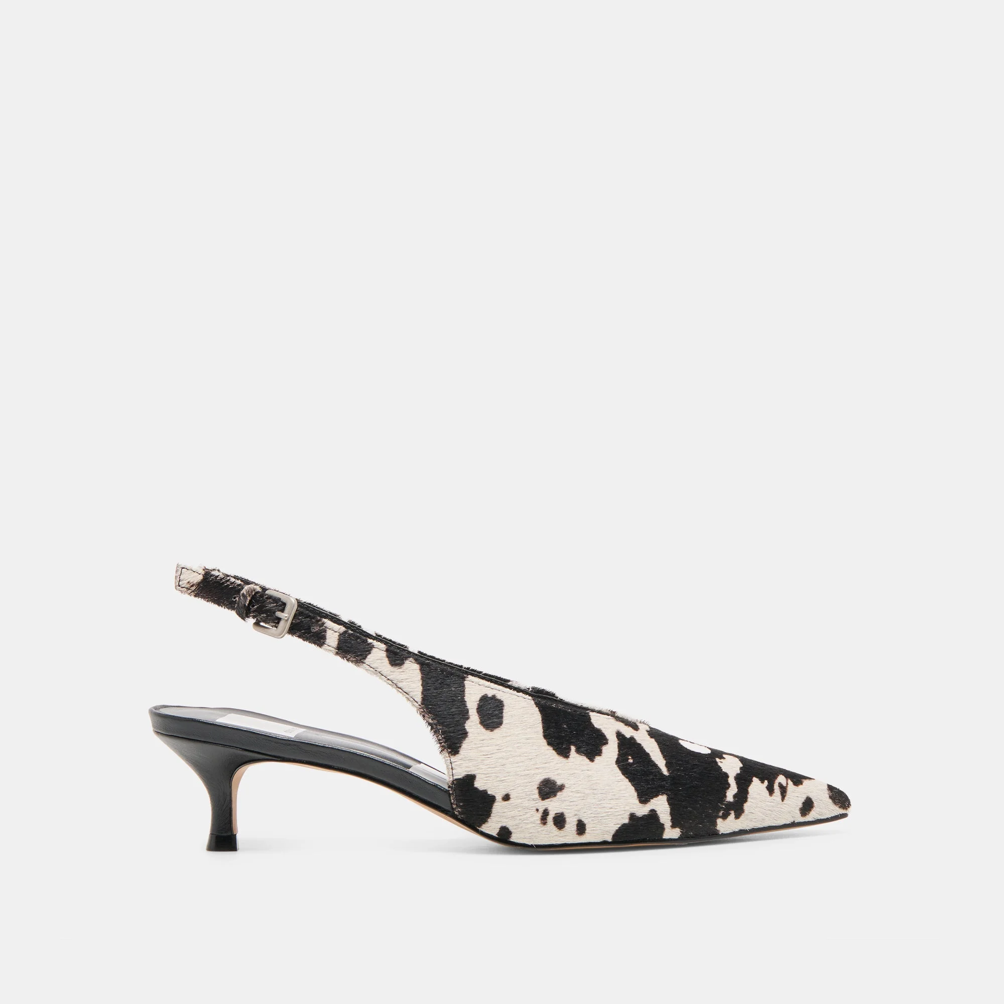 ALENNA HEELS BLACK WHITE TAURUS CALF HAIR - 1