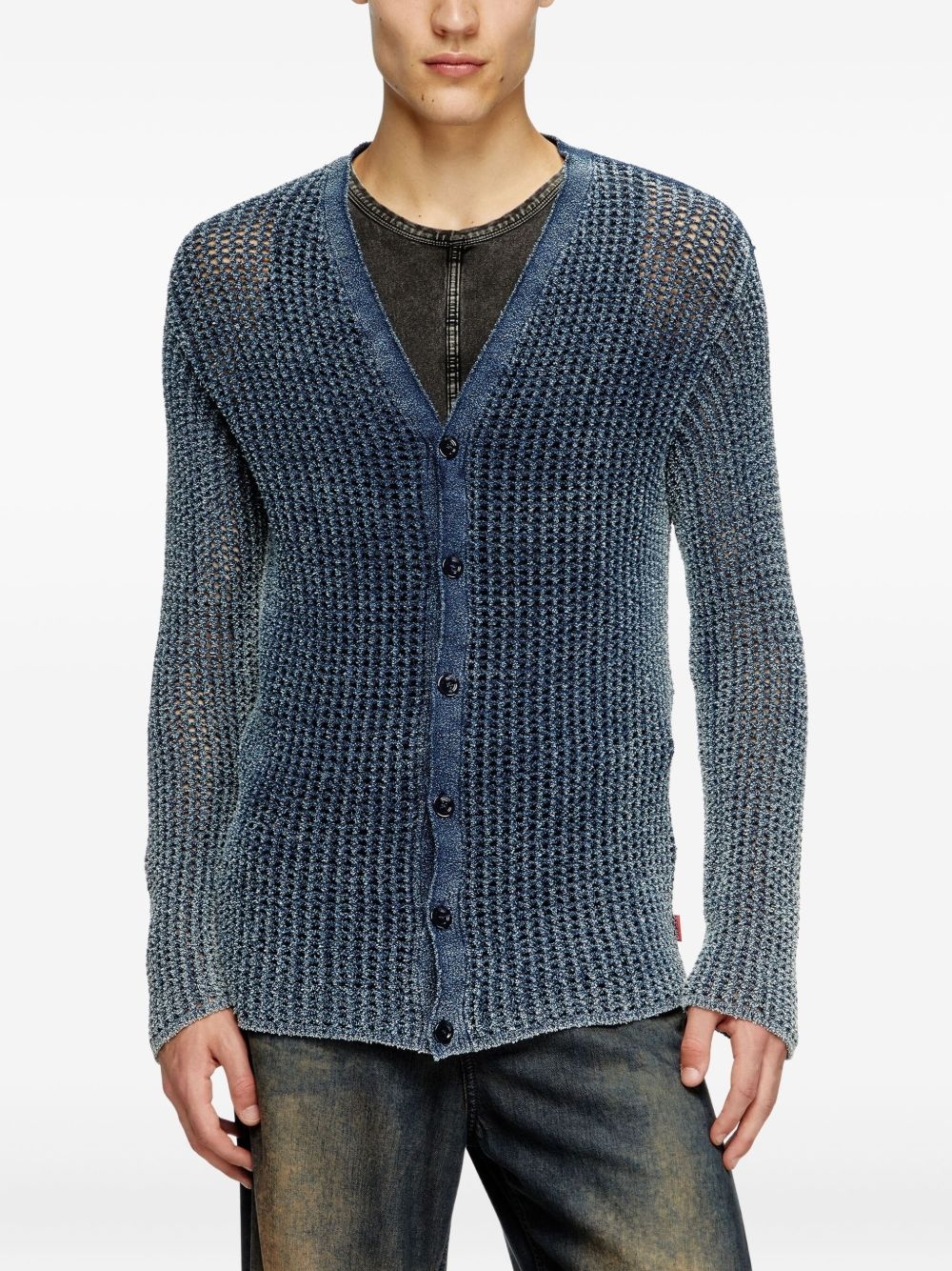 K-Redeam ribbed-knit cardigan - 3